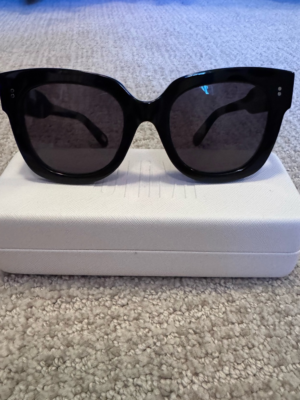 CHIMI 008 Berry Sunglasses Black Acetate Square Frame